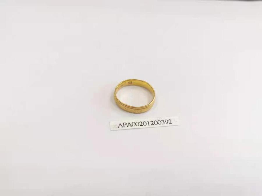 APA00201200392号足金戒指一枚网络拍卖公告