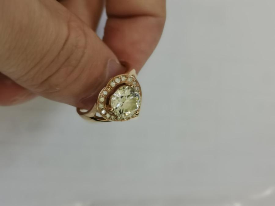 18k玫瑰金钻石戒指网络拍卖公告
