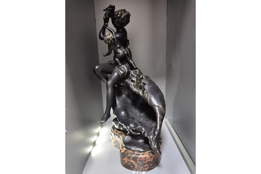 铜雕母子像网络拍卖公告