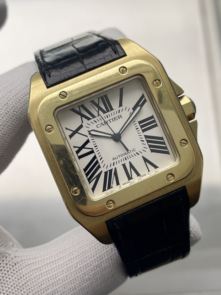 拍序J5895新卡地亚Cartier山度士系列自动机械手表网络拍卖公告