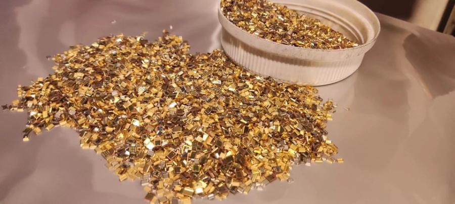 报废镀金金颗粒废料500克具体量以实物为准网络拍卖公告